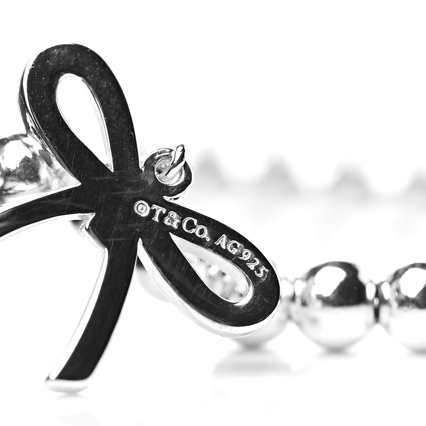 Sterling Silver 4mm Bow Bead Bracelet