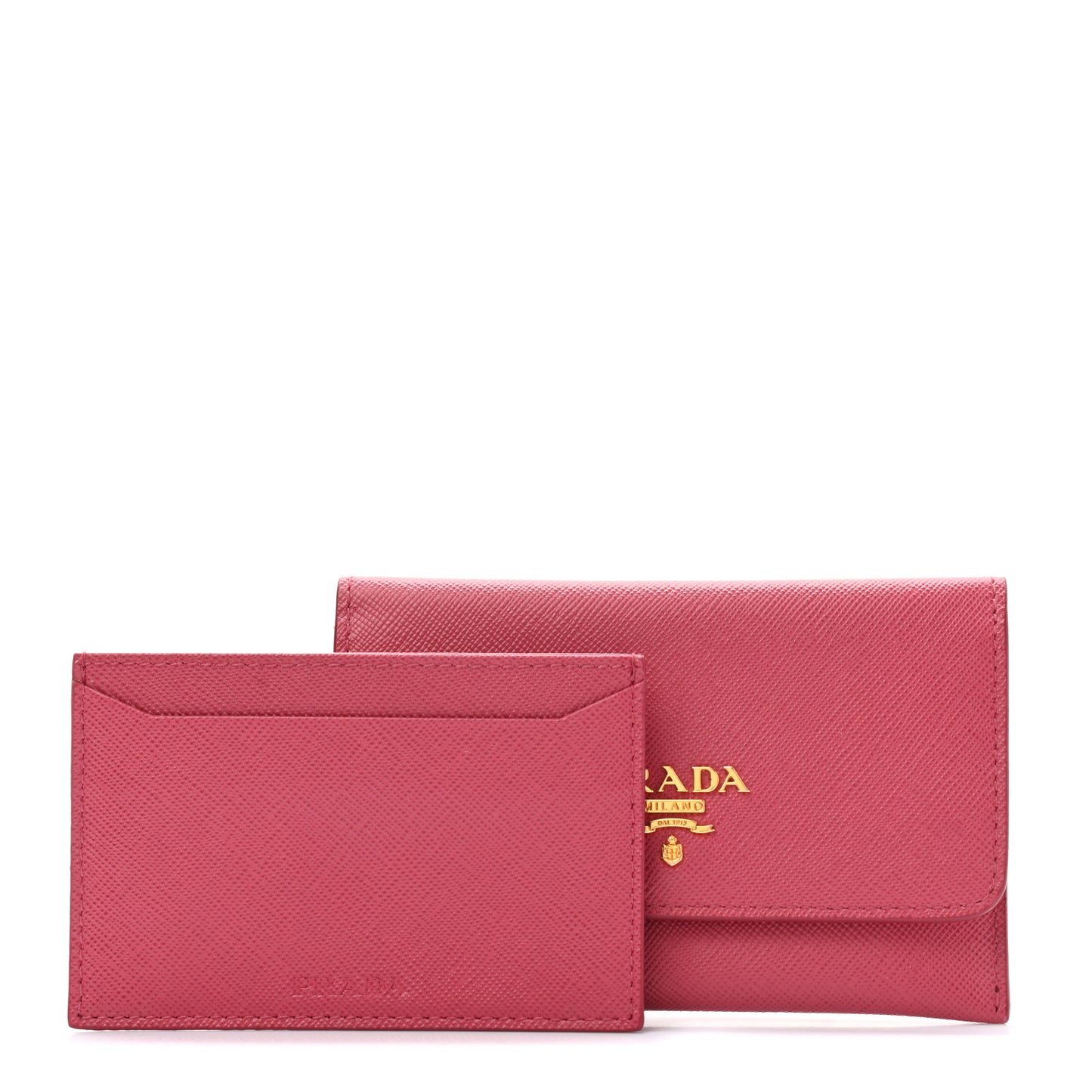 Saffiano Metal Flap Wallet Peonia