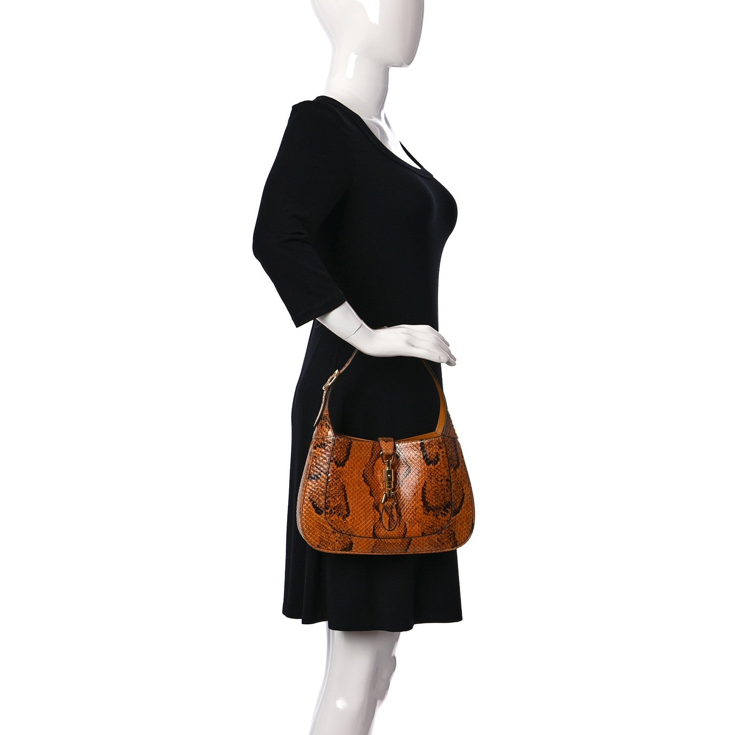 Gucci Python Small Jackie 1961 Hobo Sun Oil 2 of 11
