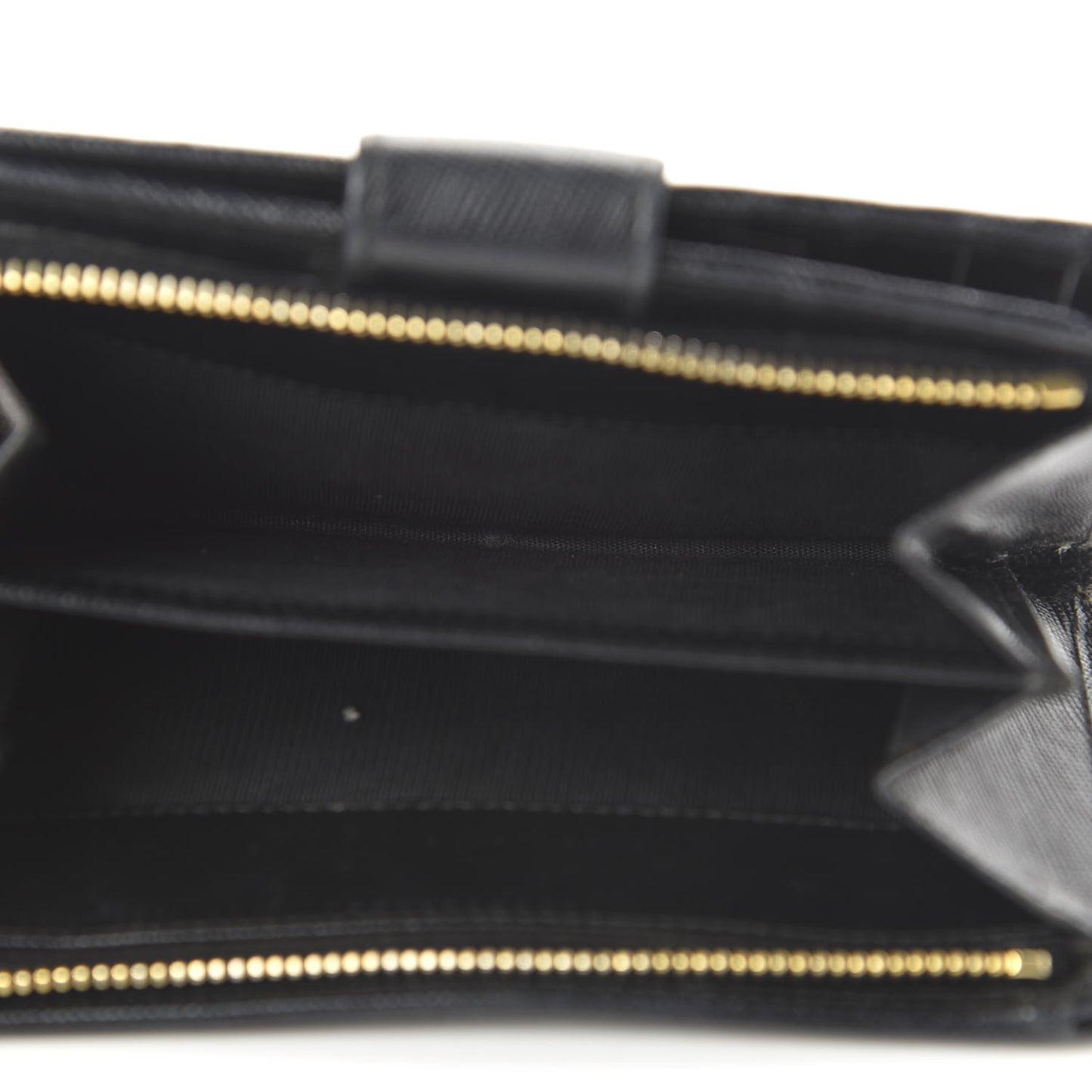 Saffiano Metal Compact Wallet Black