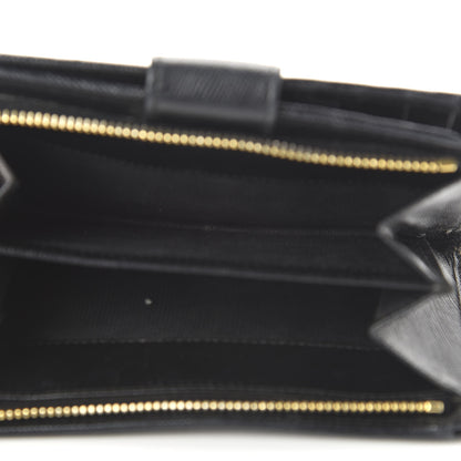 Prada Saffiano Metal Compact Wallet Black 6 of 11