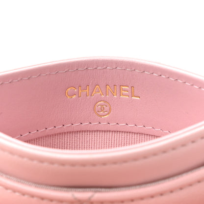 Chanel Lambskin Quilted Chanel 19 Card Holder Light Pink 6 of 9