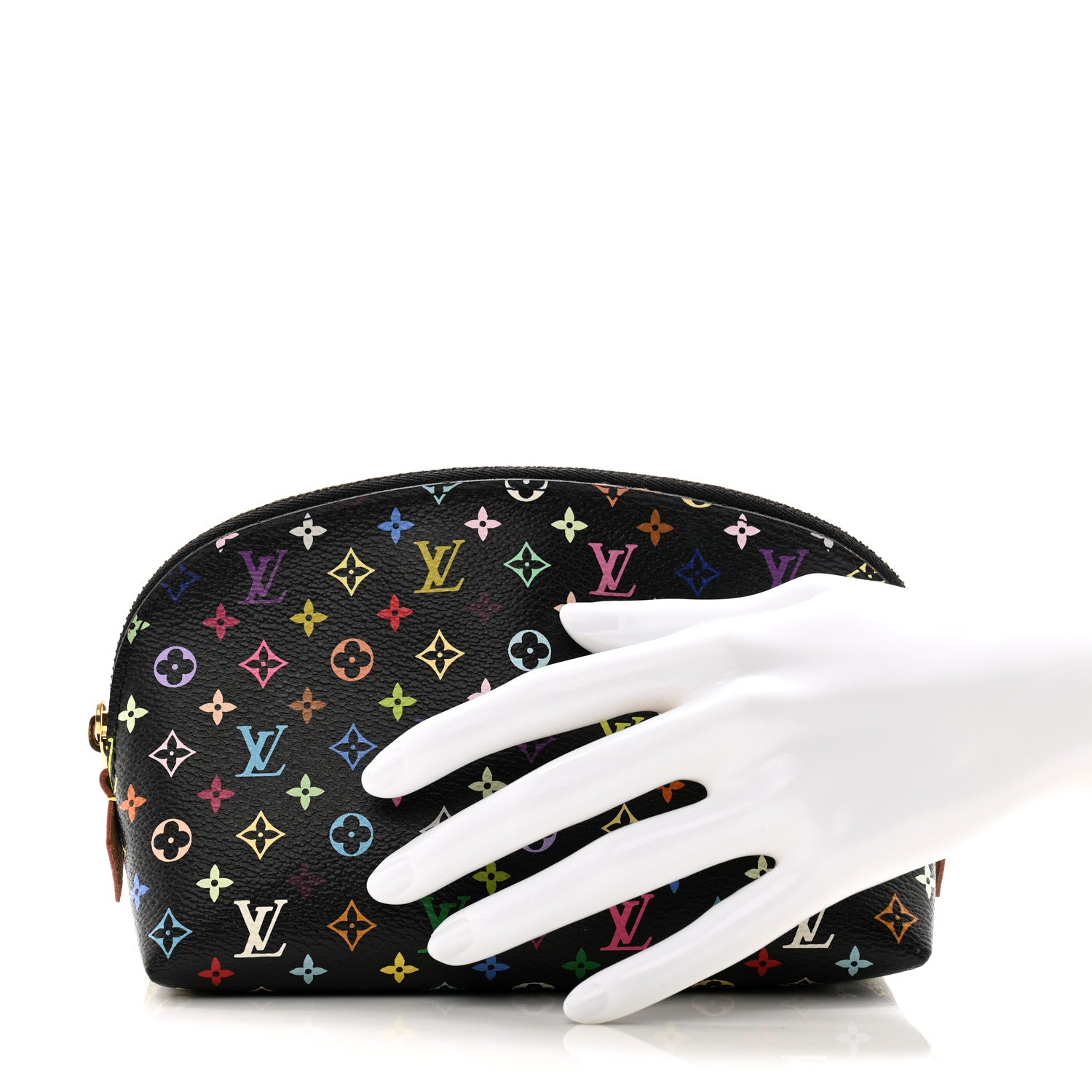 Louis Vuitton Monogram Multicolor Cosmetic Pouch Black Grenade 2 of 9