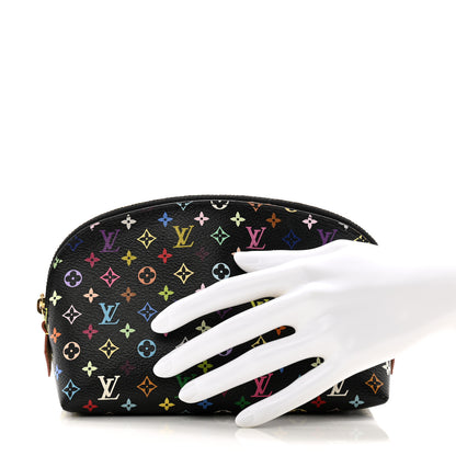 Louis Vuitton Monogram Multicolor Cosmetic Pouch Black Grenade 2 of 9