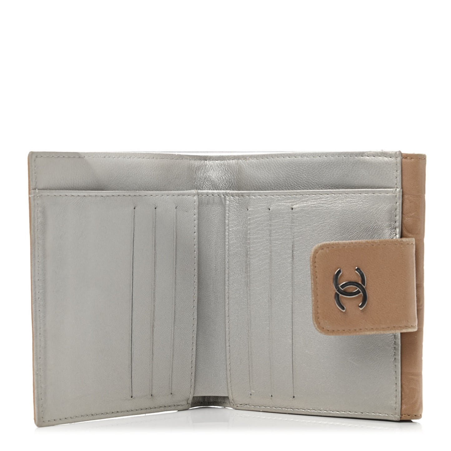 Lambskin Precious Symbols French Wallet Beige