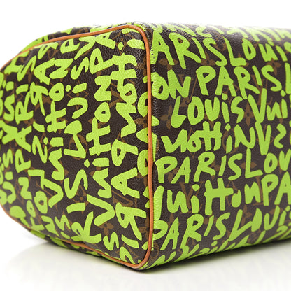 Louis Vuitton Monogram Graffiti Speedy 30 Green 9 of 11
