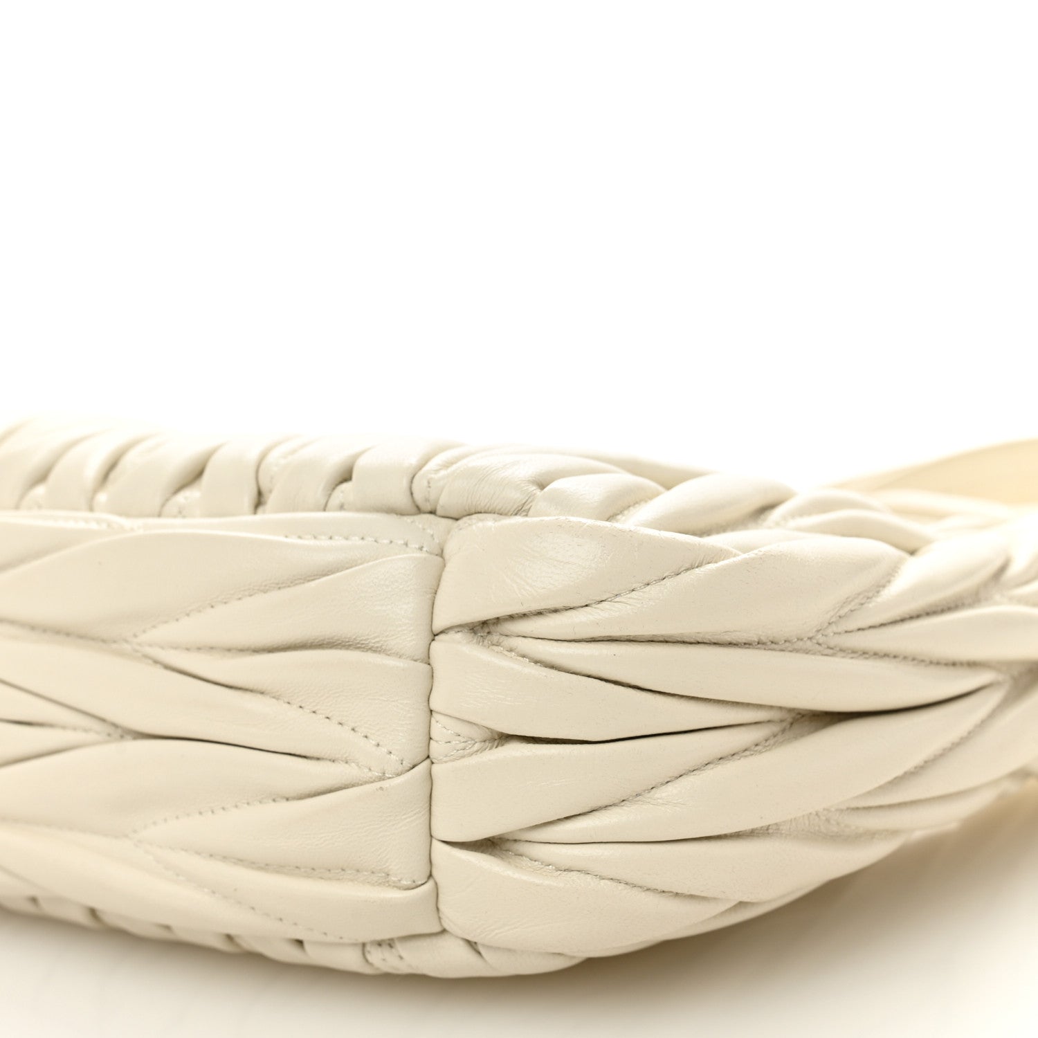 Miu Miu Nappa Matelasse Small Wander Hobo White 8 of 9