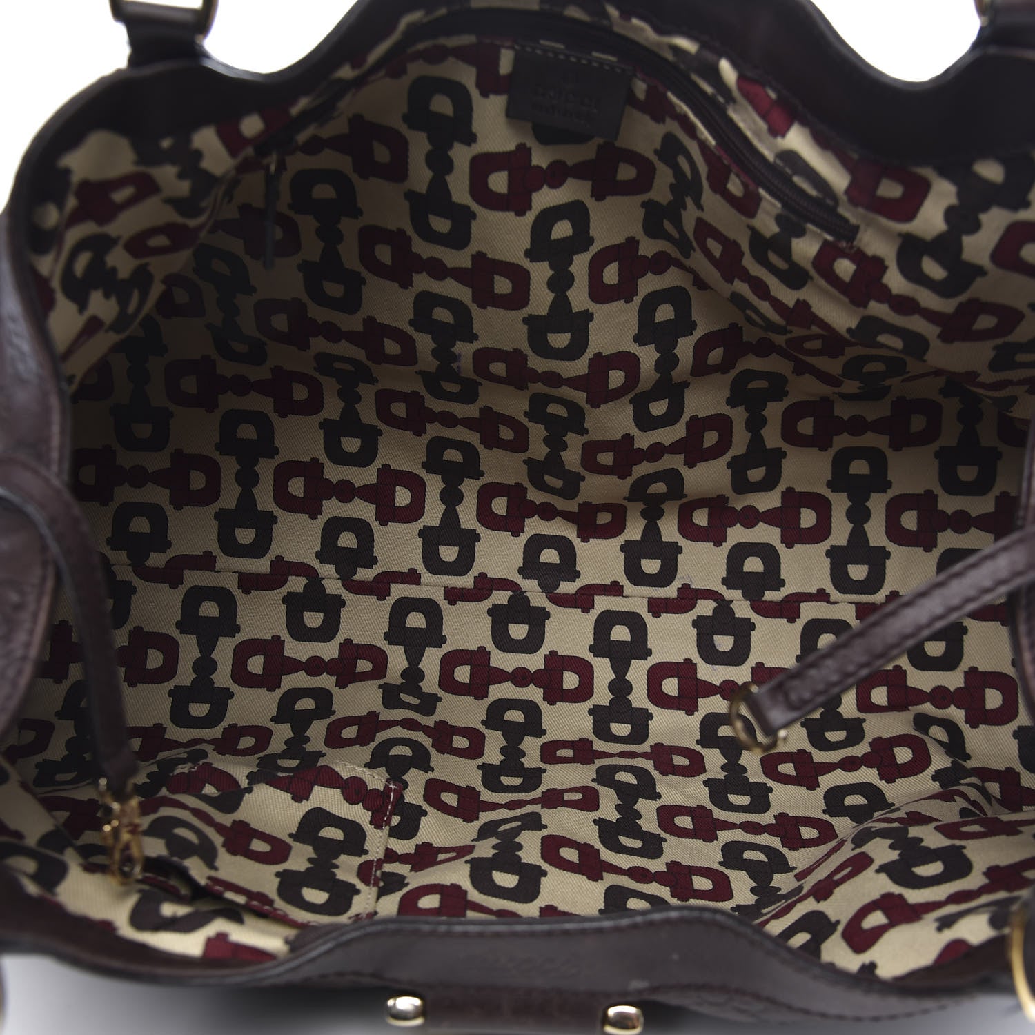 Gucci Guccissima Large D Gold Ring Shoulder Bag Chocolate 5 of 17
