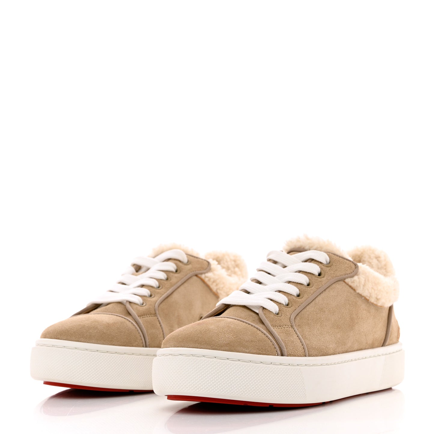Suede Shearling Fun Vierissima Flat Sneakers 38 Atlas