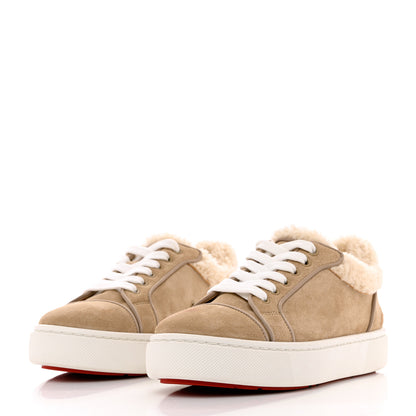 Christian Louboutin Suede Shearling Fun Vierissima Flat Sneakers 38 Atlas 3 of 8