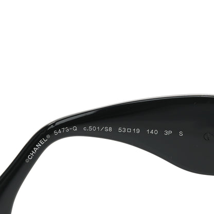 Chanel Acetate Calfskin Polarized Square Sunglasses 5473-Q Black 6 of 7