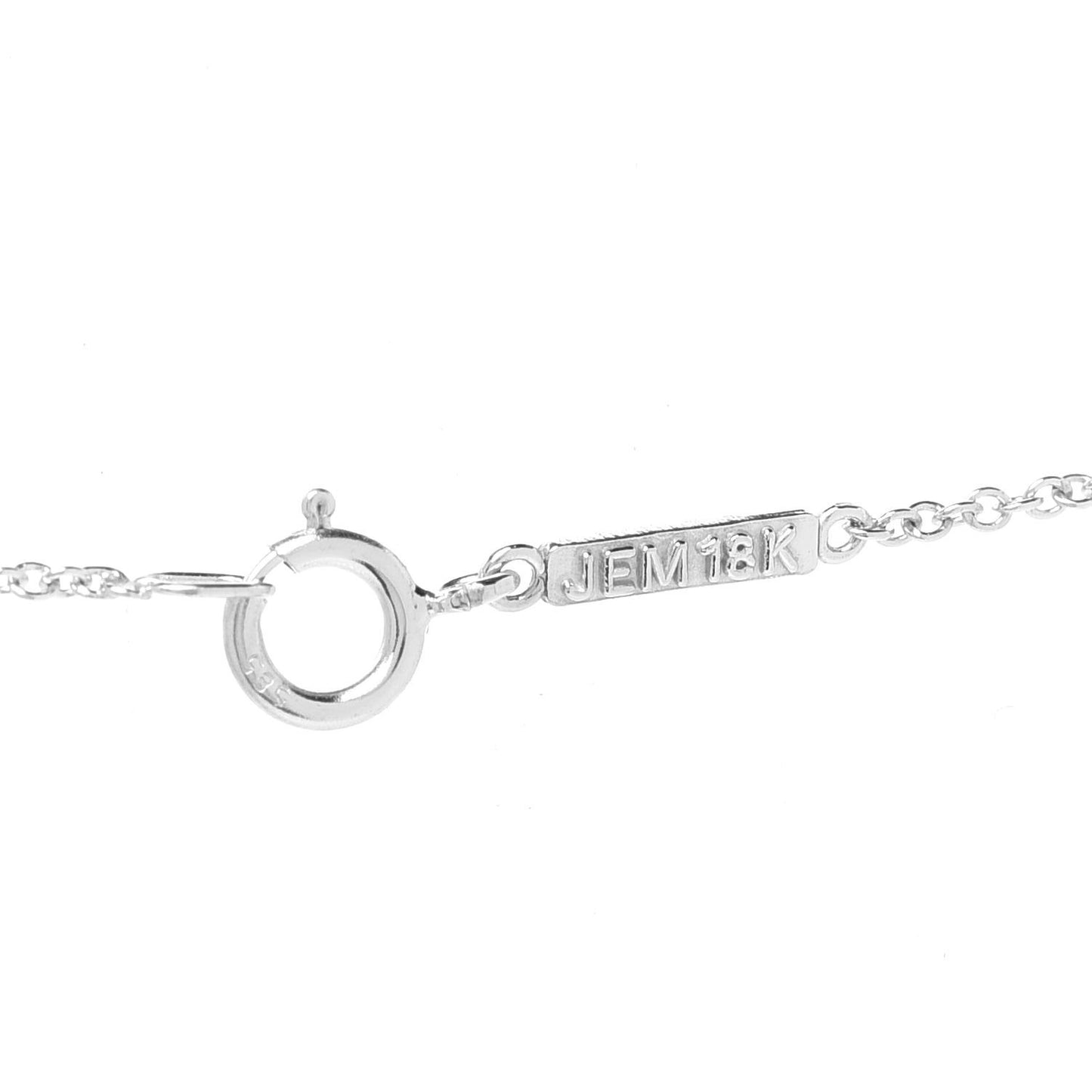 18K White Gold Diamond Stick Necklace