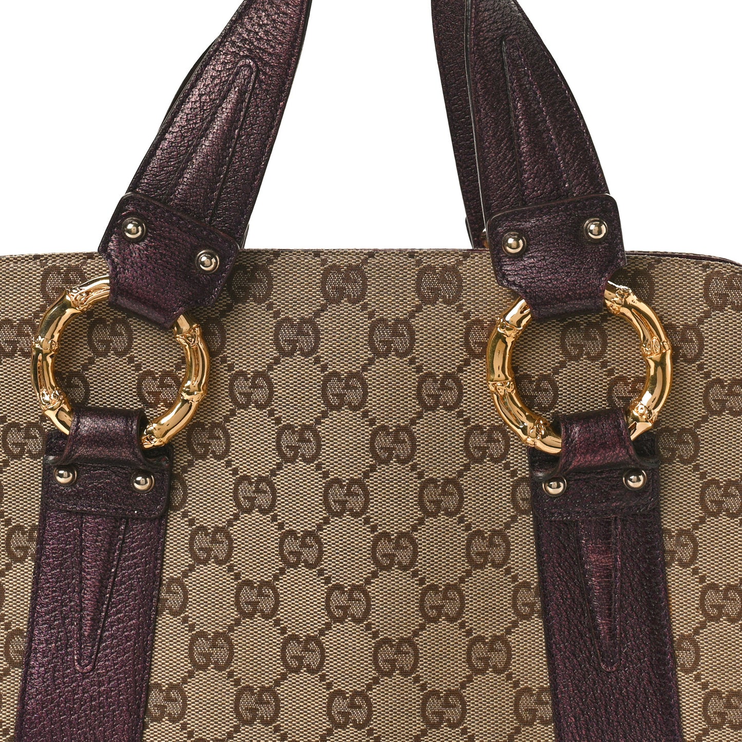 Monogram Small Bamboo Tote Bronze