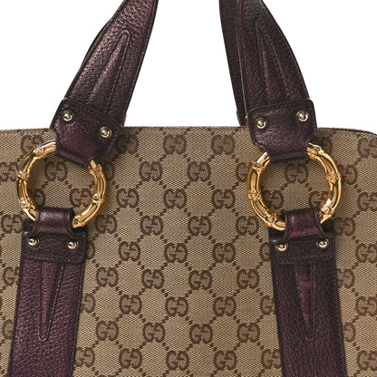Gucci Monogram Small Bamboo Tote Bronze 9 of 12