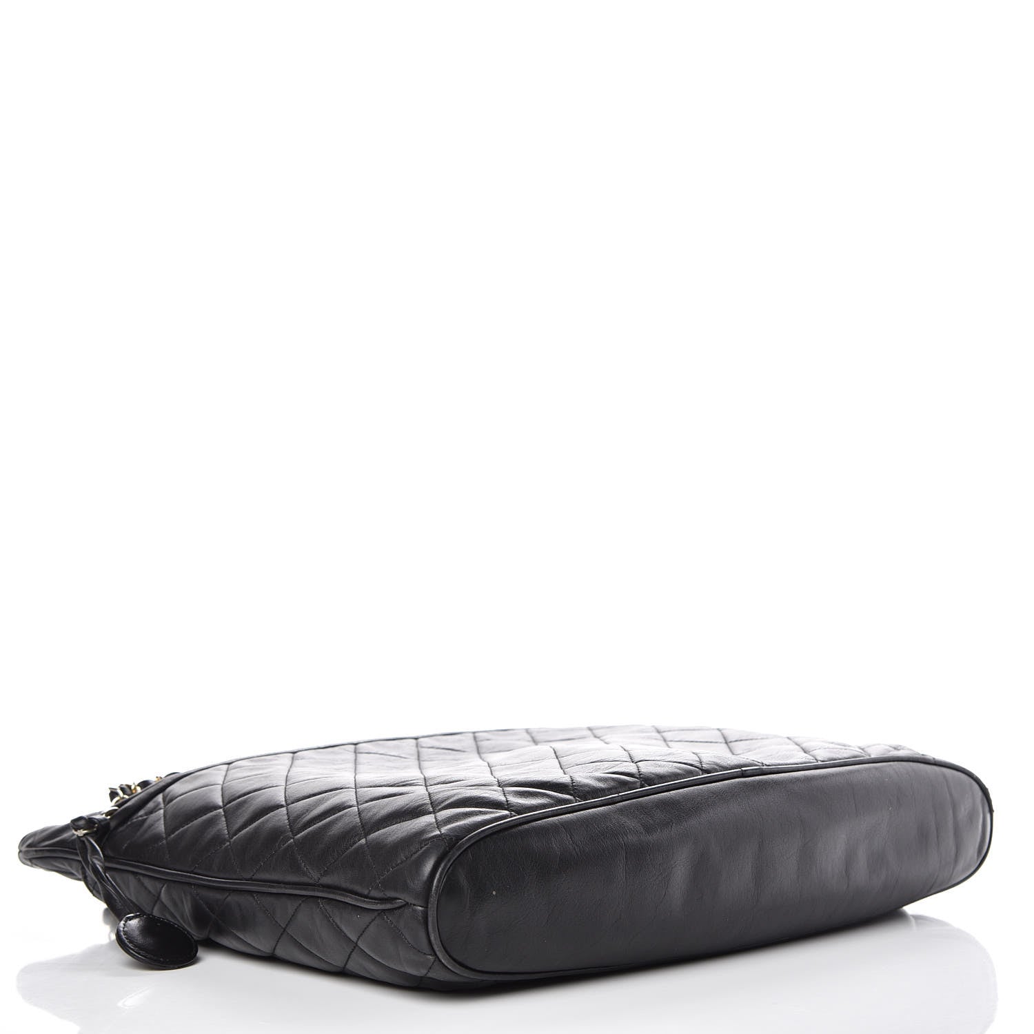 Chanel Lambskin Quilted Shopping Tote Black 4 of 13