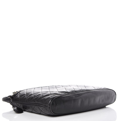 Chanel Lambskin Quilted Shopping Tote Black 4 of 13