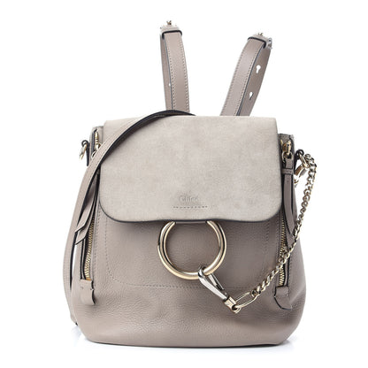 Chloe Suede Calfskin Small Faye Backpack Motty Grey 1 of 12