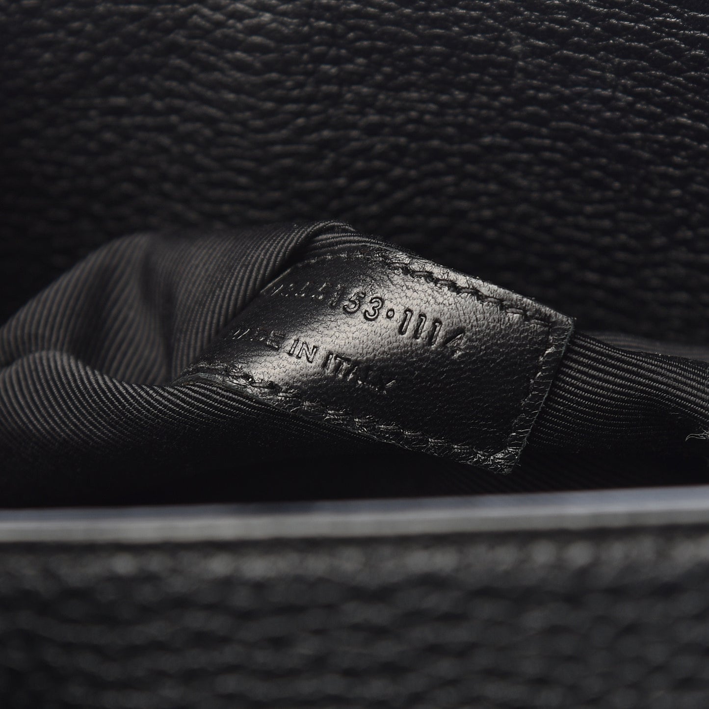 Grained Calfskin Small Sac De Jour Black