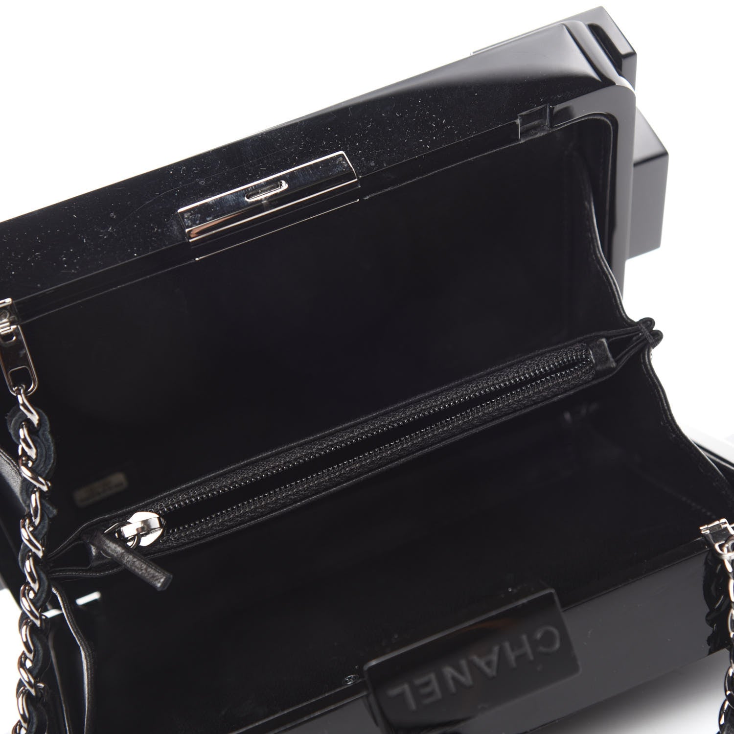 Chanel Plexiglass Barcode Boy Brick Lego Clutch Black 5 of 10