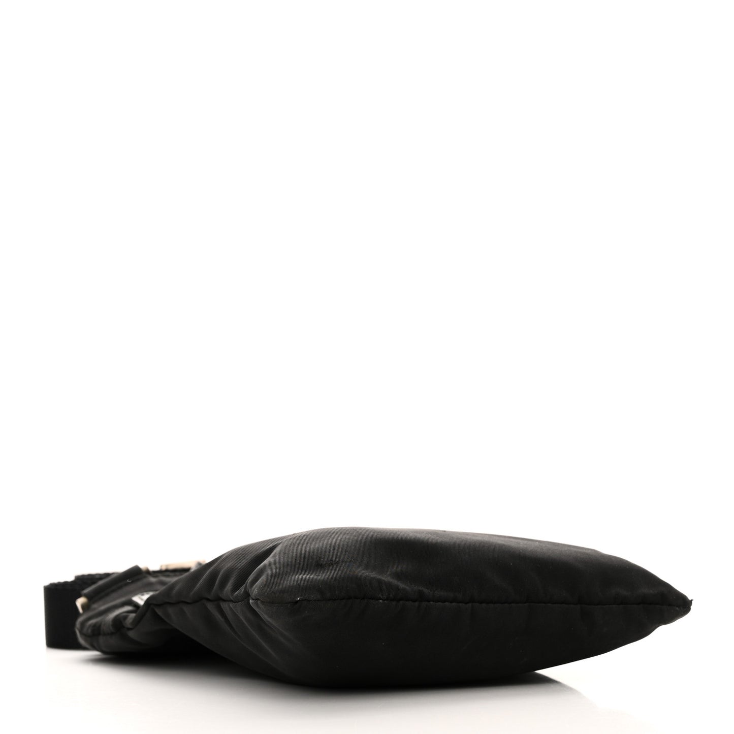 Nylon Flat Messenger Bag Black