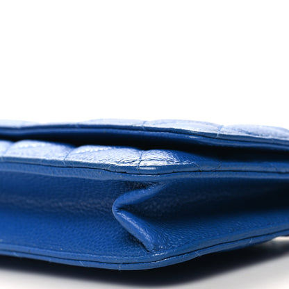 Chanel Caviar Quilted Wallet on Chain WOC Blue 11 of 12