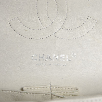 Chanel Washed Caviar Quilted Medium Double Flap White 10 of 11