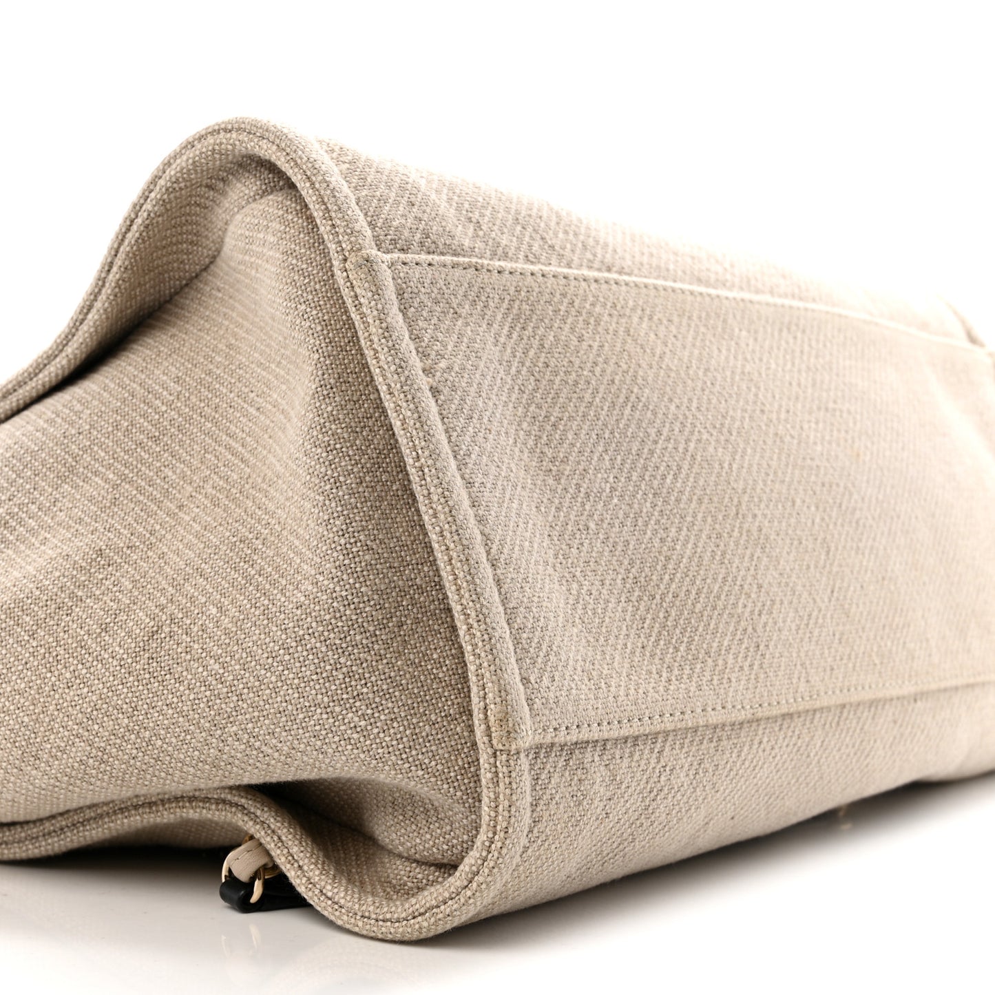 Mixed Fibers Medium Deauville Tote Beige Black