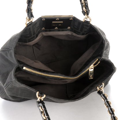 Fendi Zucca Enamel Mia Tote Black 5 of 7