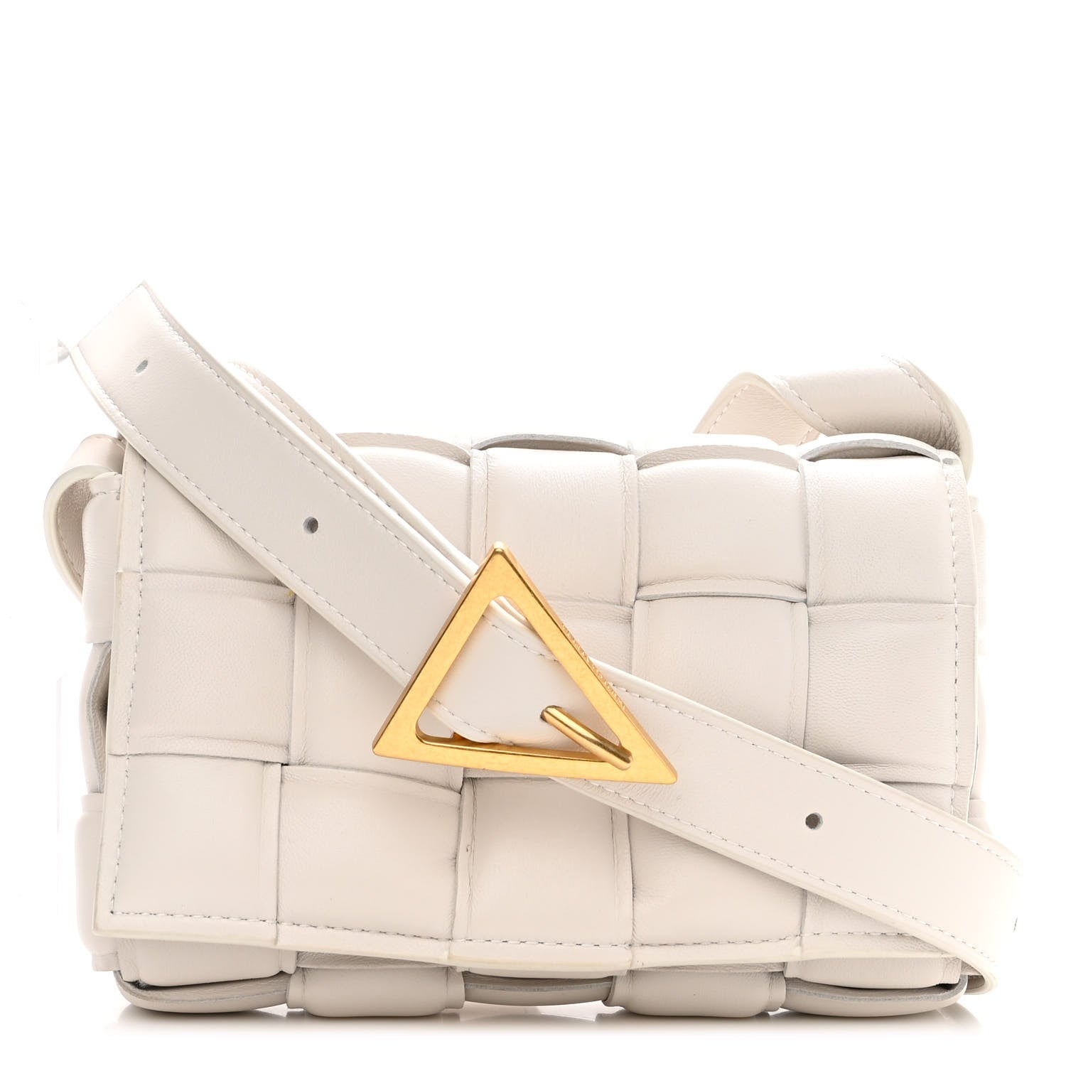 Bottega Veneta Nappa Maxi Intreccio Small Padded Cassette Crossbody Bag White 1 of 10
