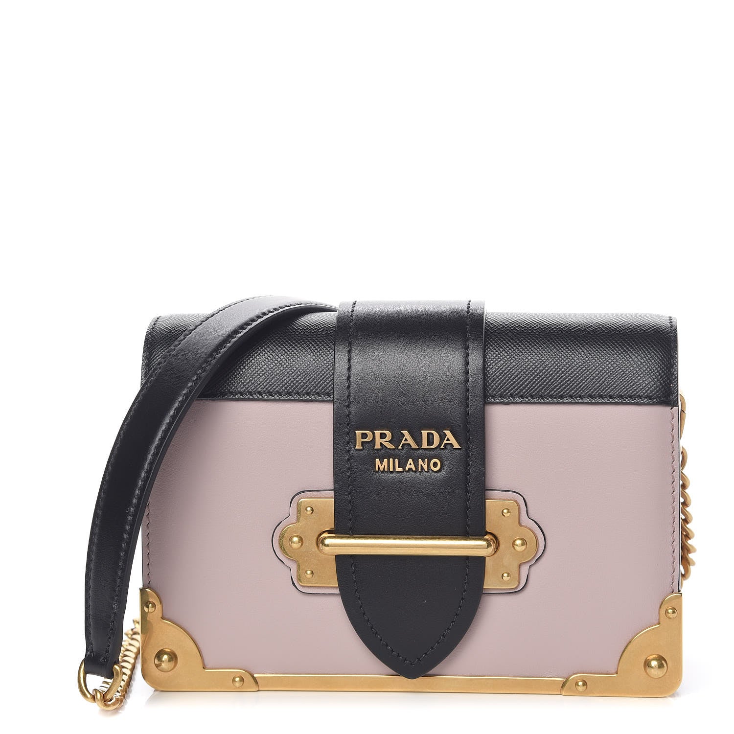 Prada City Calfskin Saffiano Cahier Bag Mugheto Black 1 of 10