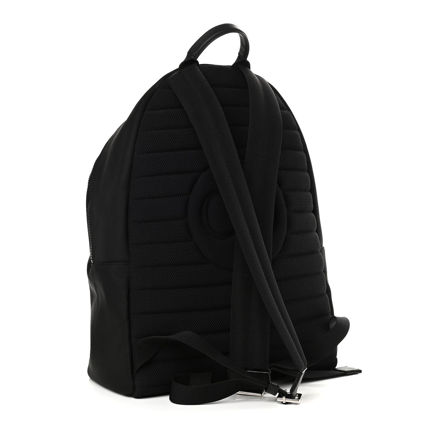 X KAWS Nylon Calfskin Logo Backpack Black