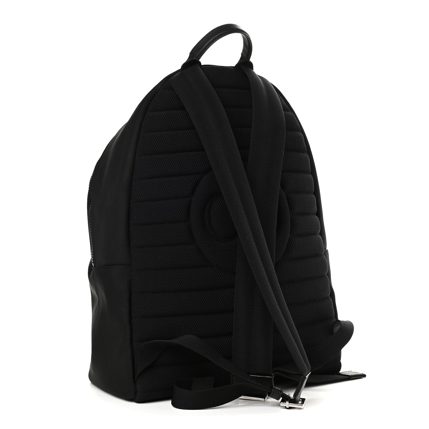 Christian Dior X KAWS Nylon Calfskin Logo Backpack Black 2 of 8