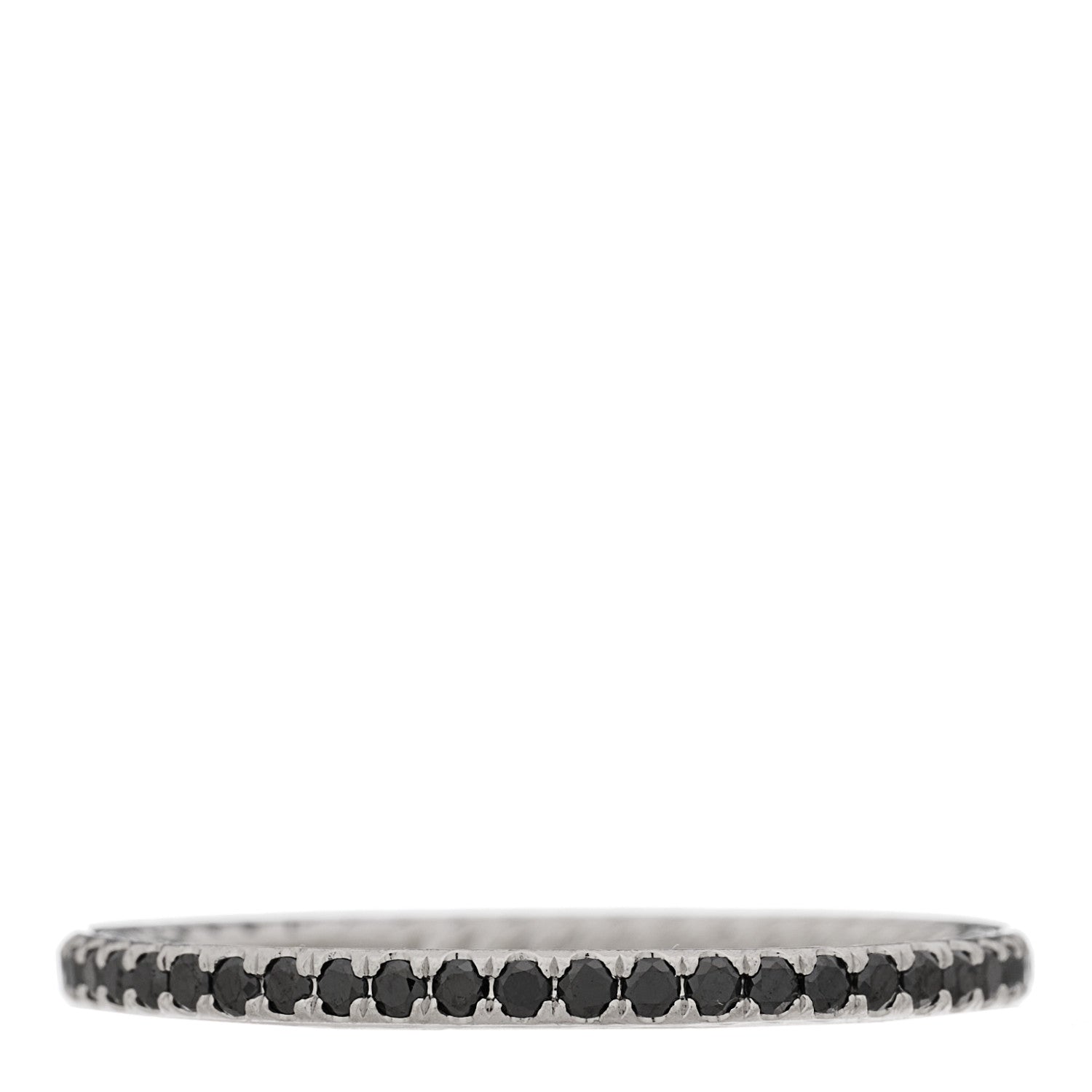 David Yurman Platinum Black Diamond 1.85mm Eden Eternity Wedding Band Ring 66 11.5 56/7.5 1 of 4