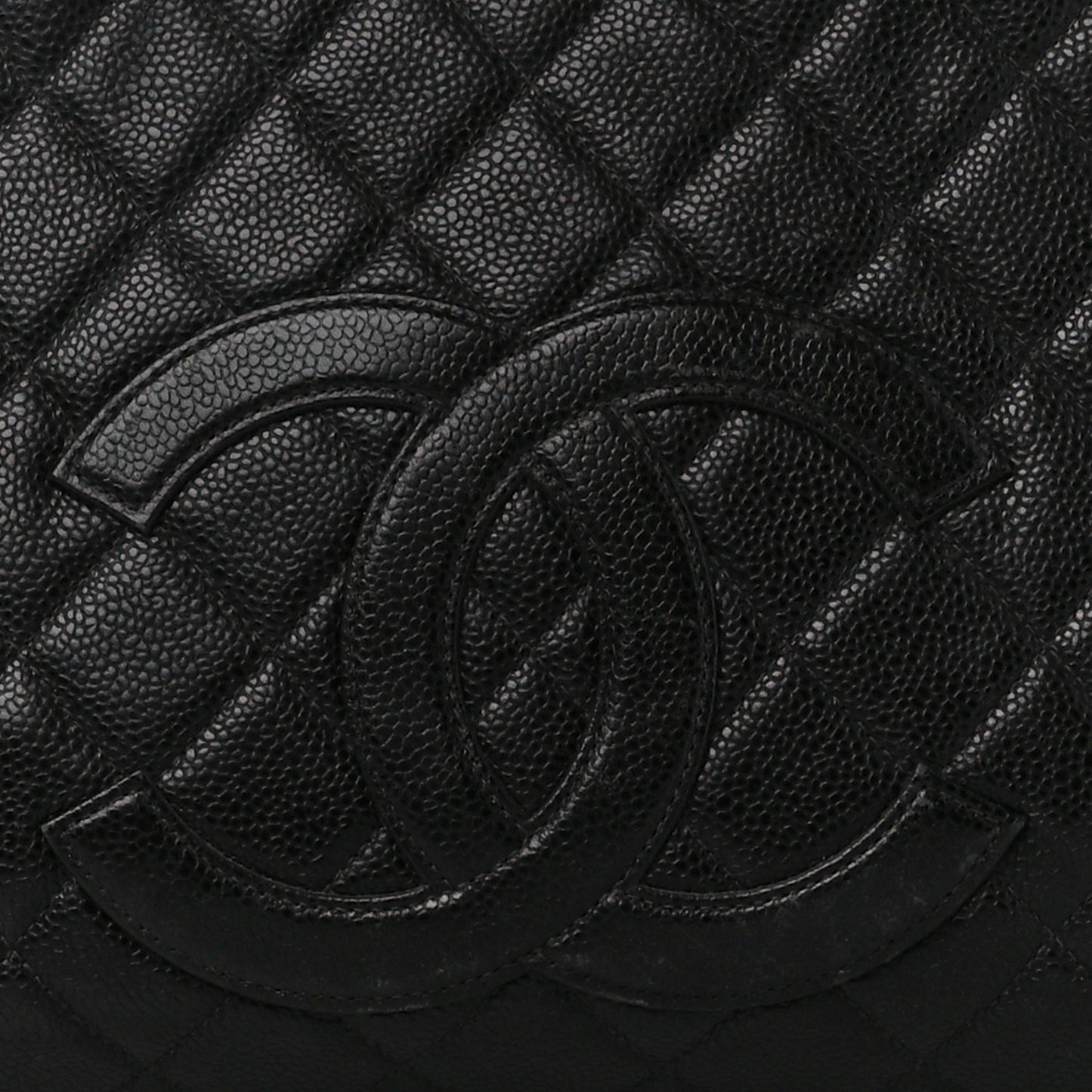 Caviar Quilted Large Bowler Black