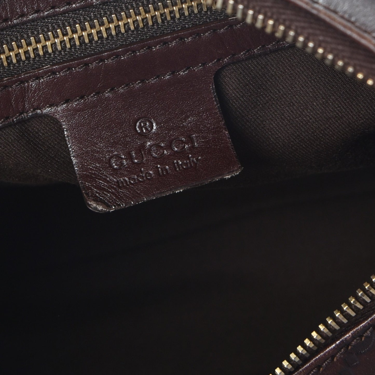 Guccissima Medium Horsebit Chain Hobo Dark Brown
