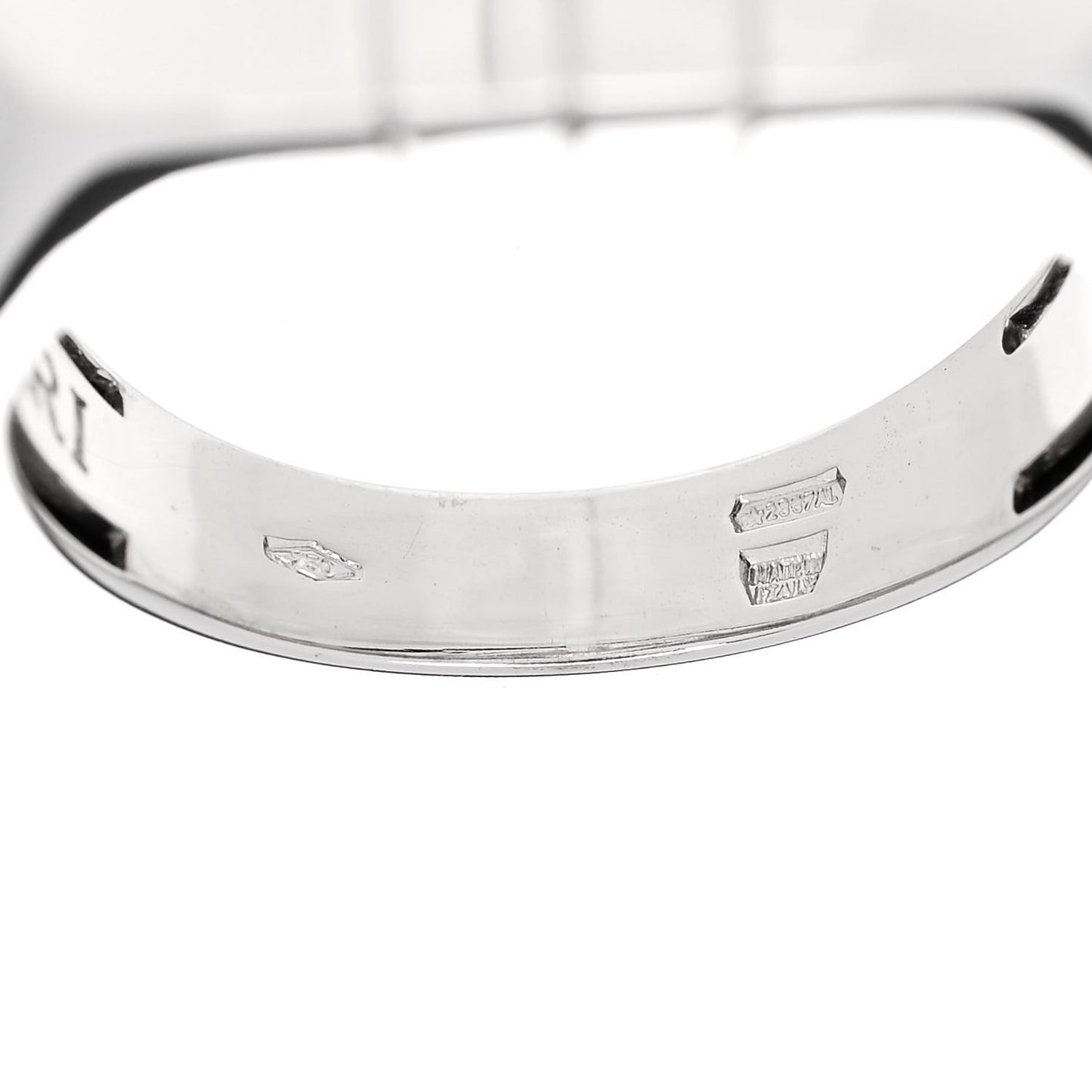 18K White Gold Parentesi Ring 53 6.5