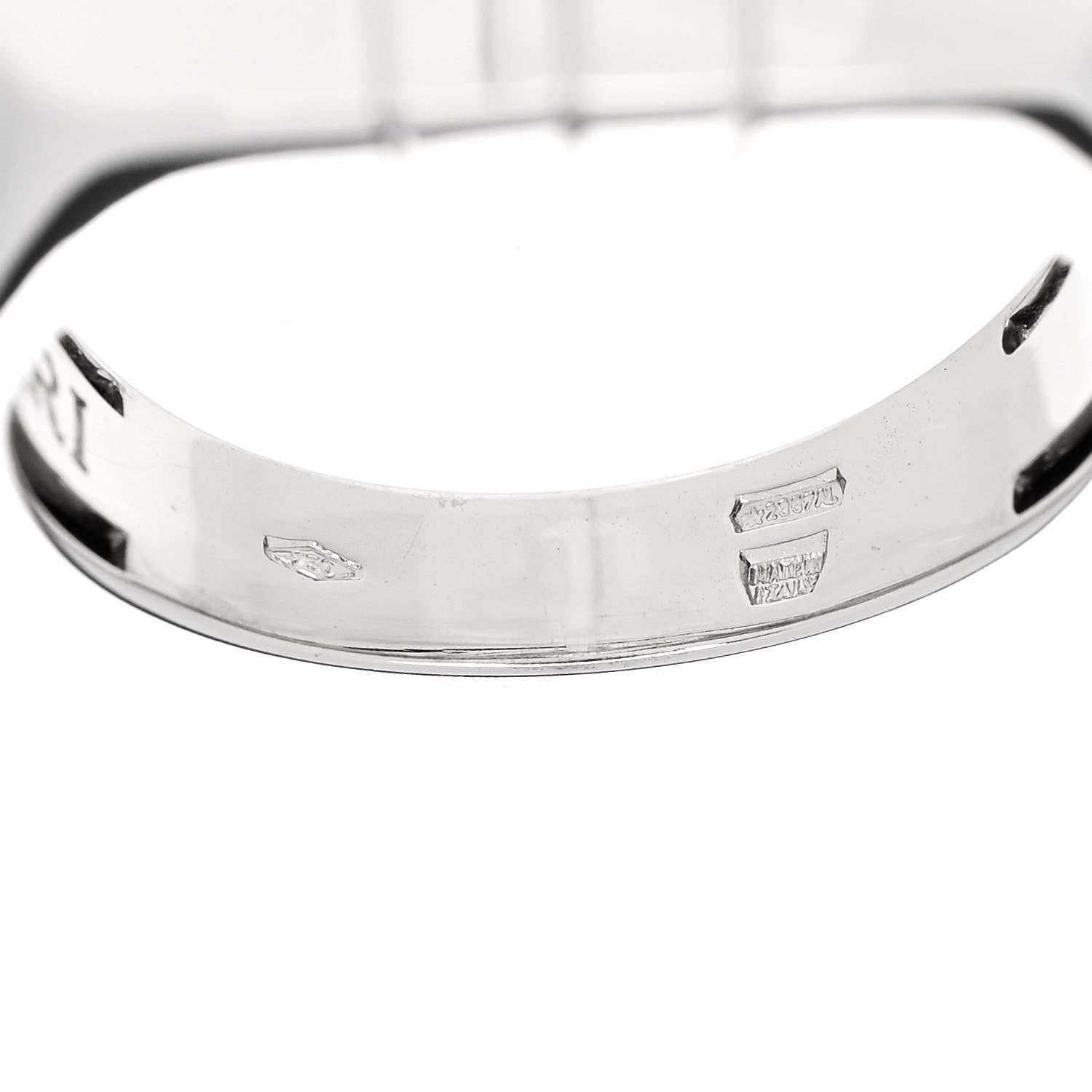 Bulgari 18K White Gold Parentesi Ring 53 6.5 4 of 5