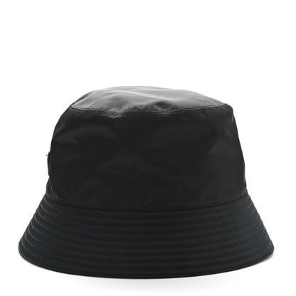 Prada Re-Nylon Metal Triangle Logo Womens Bucket Hat L Black 4 of 8