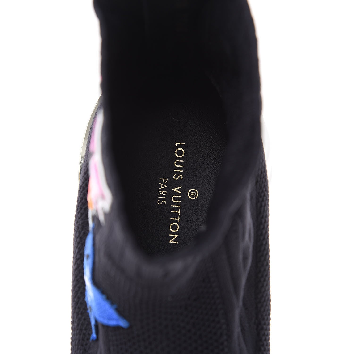 Louis Vuitton Stretch Fabric LV Black Heart Sock Sneaker 42 Black 9 of 9