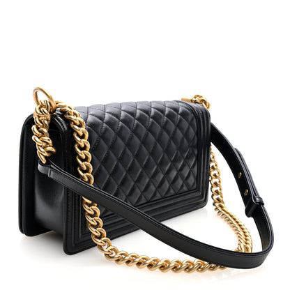 Chanel Caviar Quilted Medium Boy Flap Black 3 of 10