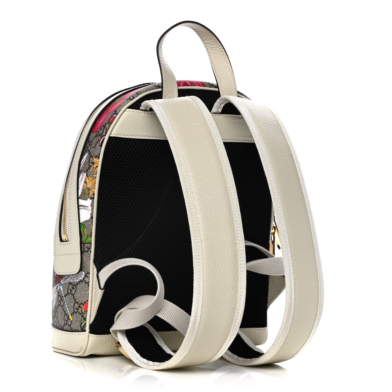 Gucci GG Supreme Monogram Flora Web Small Ophidia Day Backpack White 3 of 20