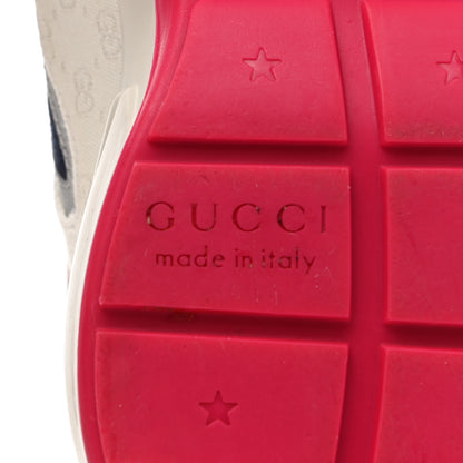 Gucci GG Supreme Monogram Mix Monogram Womens Rhyton Sneakers 37.5 London Blue Beige Pale Pink 6 of 14