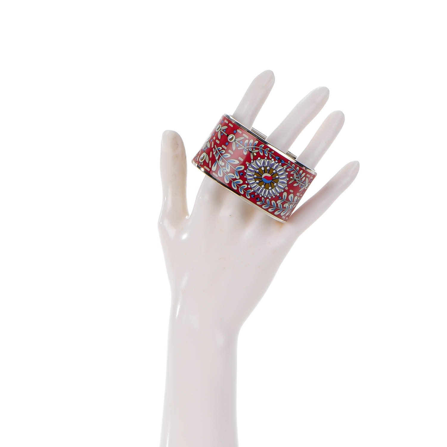Hermes Enamel Printed Extra Wide Bracelet 65 2 of 6