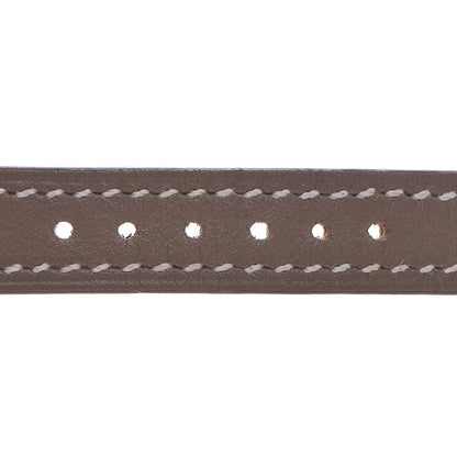 Hermes Stainless Steel Swift 17.2mm Heure H Hour Watch Etoupe 10 of 11