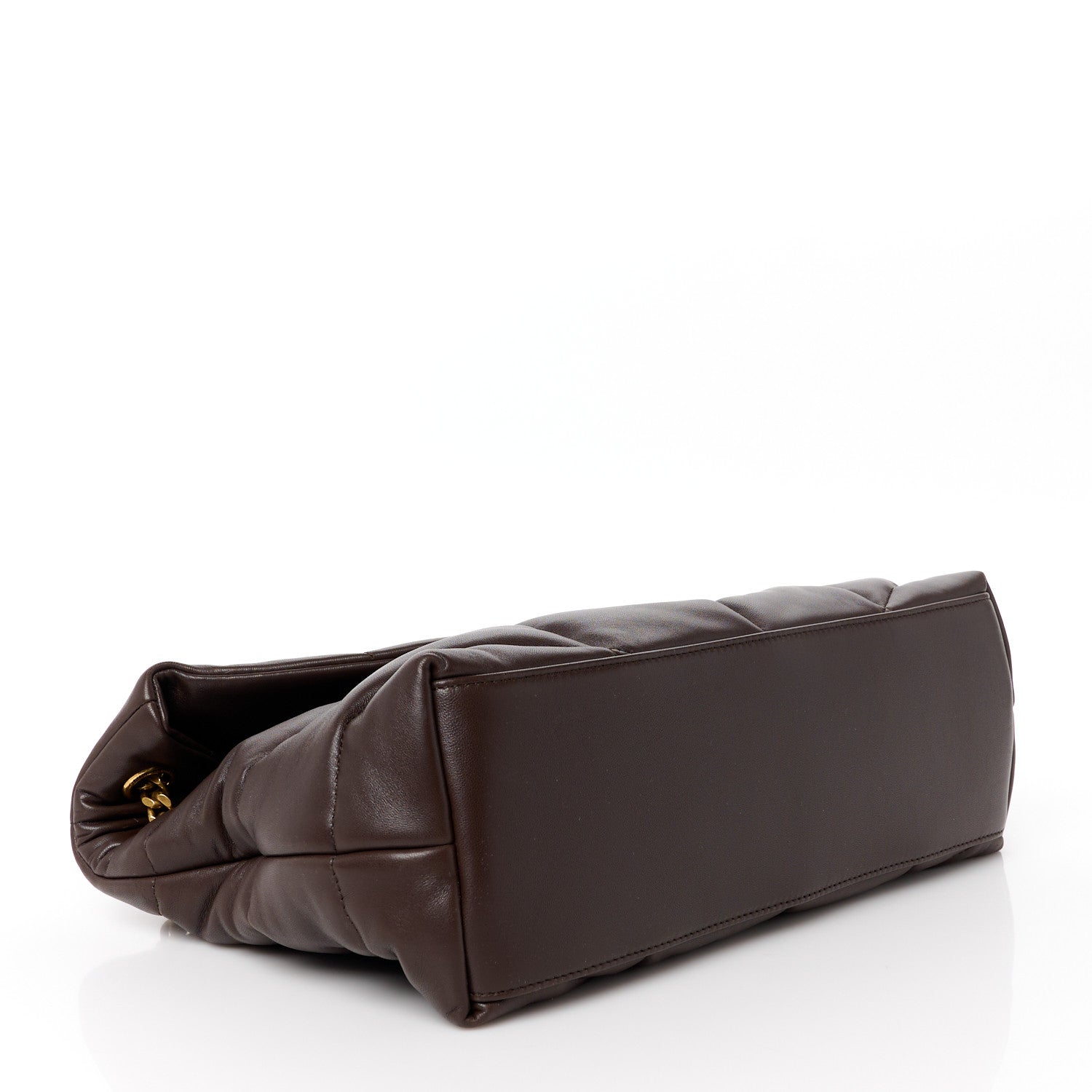 Saint Laurent Lambskin Quilted Small Loulou Puffer Monogram Chain Satchel Dark Ganache 4 of 11