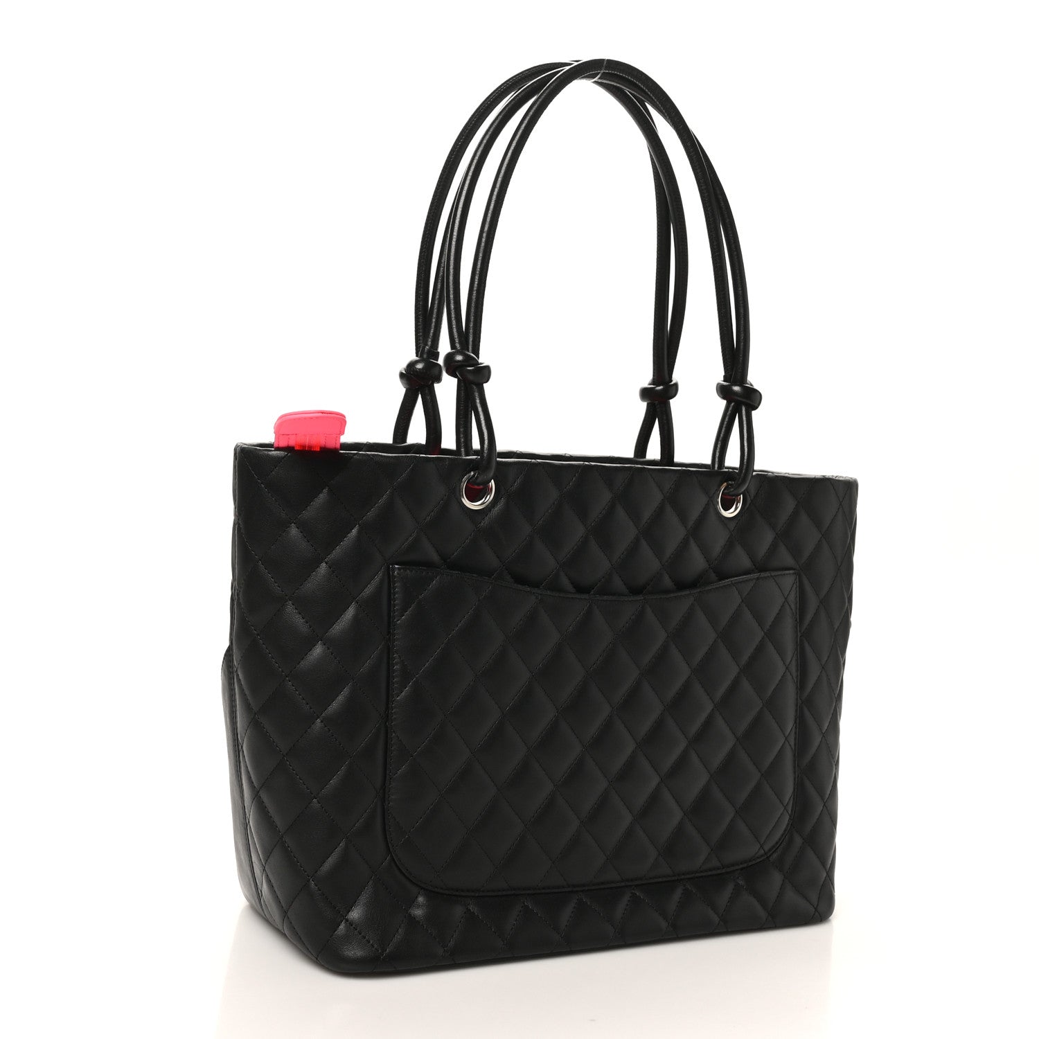 Chanel Calfskin Quilted Large Cambon Tote Black White 3 of 10