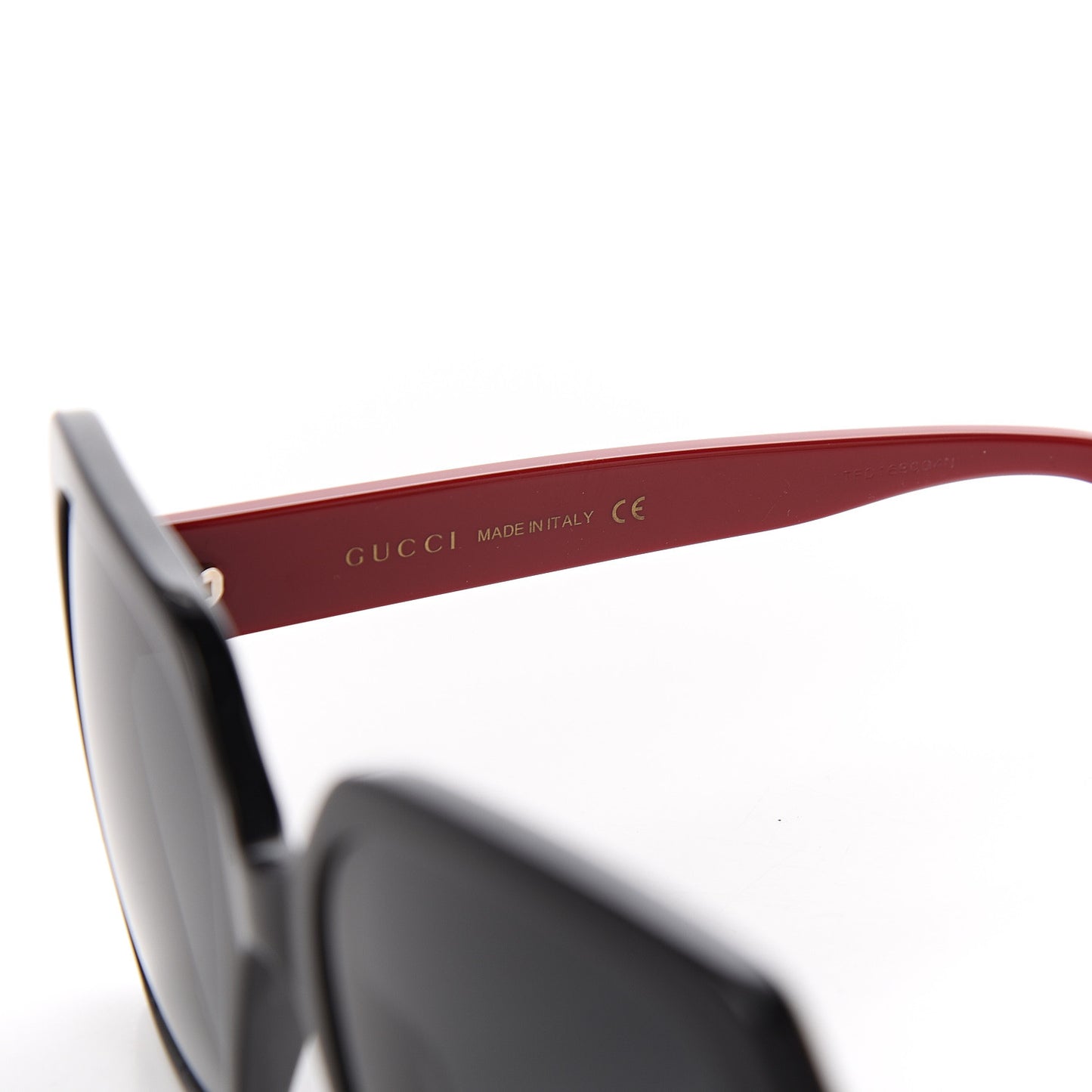 Acetate Square Frame GG0096S Sunglasses Black Red