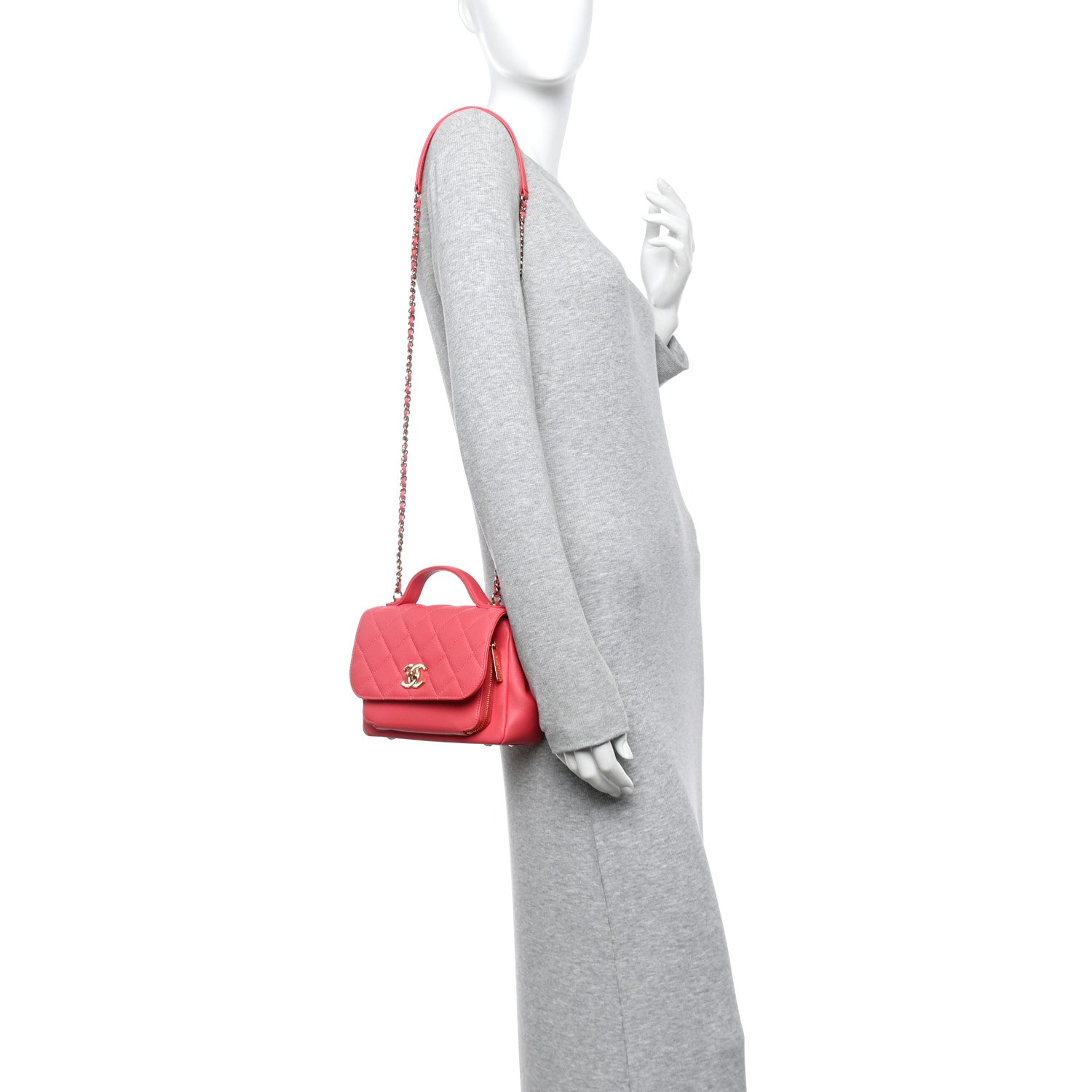 Chanel Caviar Quilted Small Business Affinity Flap Coral 2 of 11