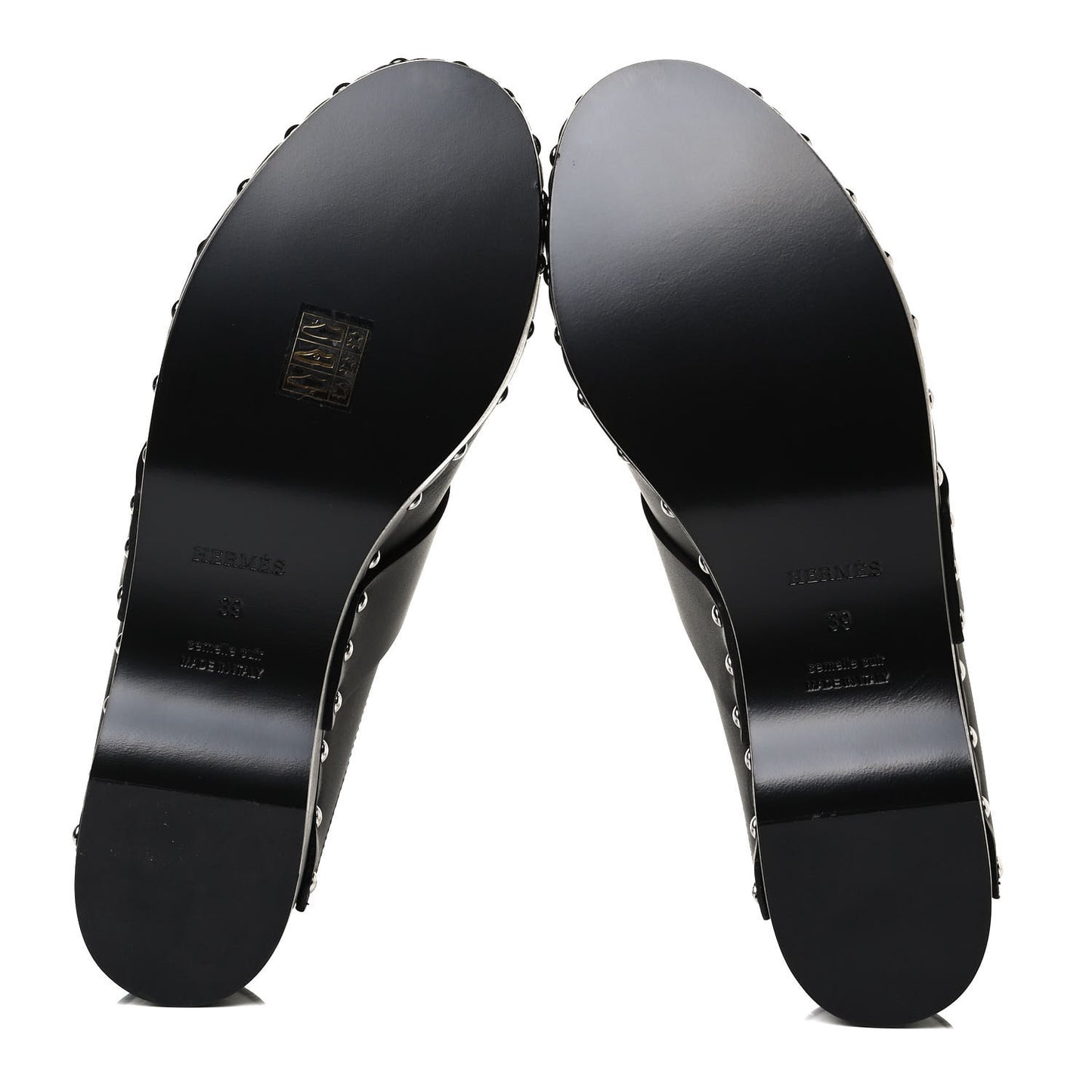 Calfskin Calya Mules 39 Black