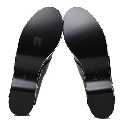 Hermes Calfskin Calya Mules 39 Black 7 of 12